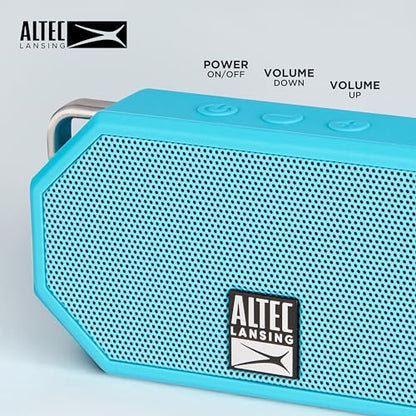 Altec Lansing Mini H2O - Waterproof Bluetooth Speaker, IP67 Certified & Floats in Water, Compact & Portable Speaker for Hiking, Camping, Pool, and Beach,Aqua - color: Aqua