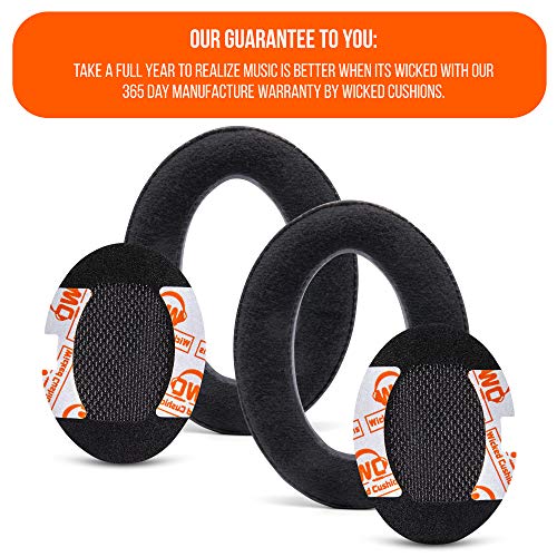 WC Upgraded Replacement Ear Pads for Bose QC15 Headphones Made By Wicked Cushions- Supreme Comfort - Compatible with QC25 / QC2 / AE2 / AE2i / AE2W - Extra Durable | (Velour)