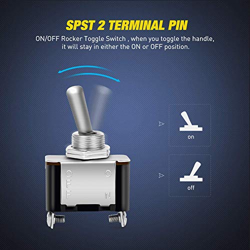 Nilight 90014E Heavy Duty Rocker Toggle Switch 12V 20A Red Cover SPST ON/Off 2Pin Car Truck Boat-5 Pack - color: 5PCS Switch w/Red Cover