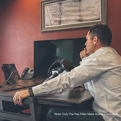 Neewer Professional Microphone Pop Filter Shield Compatible with Blue Yeti and Any Other Microphone, Dual Layered Wind Pop Screen With A Flexible 360 Degree Gooseneck Clip Stabilizing Arm | Compatible with Blue Yeti and Other Mic, Dual Layered Wind Pop Sc
