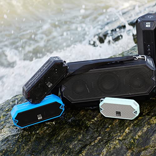 Altec Lansing - HydraJolt Wireless Bluetooth Speaker, Waterproof Portable Speakers with Built in Phone Charger and Lights, Everything Proof Outdoor, Shockproof, Snowproof, 16 Hours Playtime - color: Mint Green, style: HydraJolt