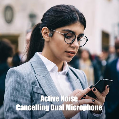 Bone Conduction Headphones Bluetooth Open Ear earphones IP67 Waterproof Wireless Headset Built in Mic Noise Canceling Sports Headphones Bluetooth for Running Driving Cycling Hiking Gym Workouts - color: Grey