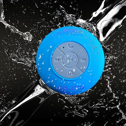 IgloSound Water Resistant HD Bluetooth 4.0 Speaker - Control Buttons and Dedicated Suction Cup for Showers or Pool - Built-in Microphone and Voice Control - Outdoor Suitable - 6hrs of Playtime (Blue)