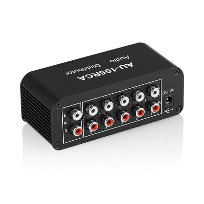 Mini 1-IN-5-OUT Audio Switcher Box HiFi Stereo RCA Audio Splitter/Selector