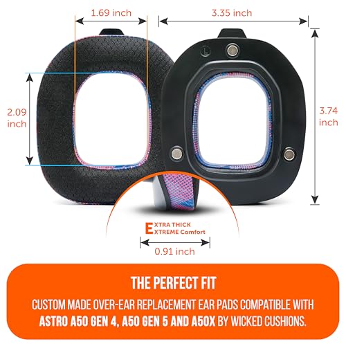 WC Freeze A50 - Cooling Gel Earpads for Astro A50 Gen 4, Gen 5 & A50X - color: Speed Racer