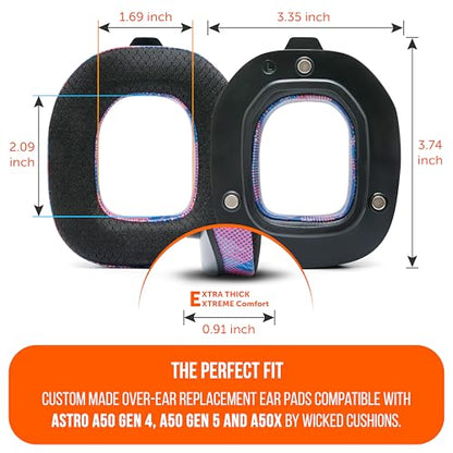 WC Freeze A50 - Cooling Gel Earpads for Astro A50 Gen 4, Gen 5 & A50X - color: Speed Racer