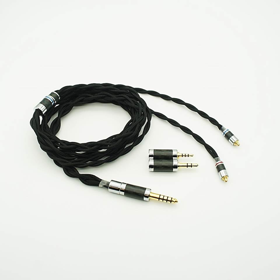 PENON Space 4 Shares 133 Cores OFC Silver-Plated Wires HiFi Audiophile Wired Earphone Replacement Cable IEM Upgrade Cable with 3-in-1 Detachable Plugs - size: MMCX