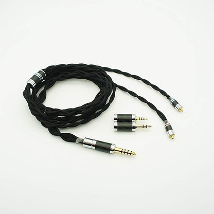 PENON Space 4 Shares 133 Cores OFC Silver-Plated Wires HiFi Audiophile Wired Earphone Replacement Cable IEM Upgrade Cable with 3-in-1 Detachable Plugs - size: MMCX
