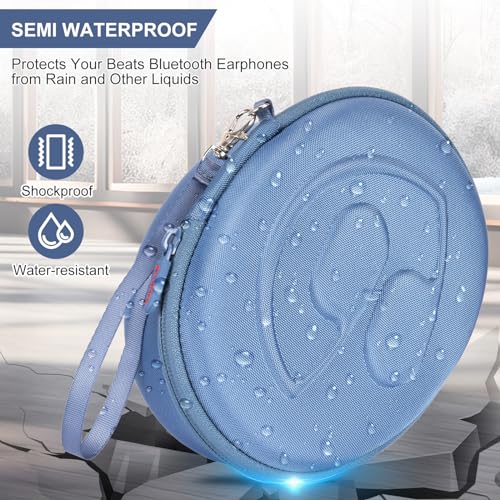 EVA Hard Case for Beats Solo3/Solo2/ Solo 4 Wireless On-Ear Headphones,Premium Travel Protective Carrying Storage Bag(Blue) - color: Blue