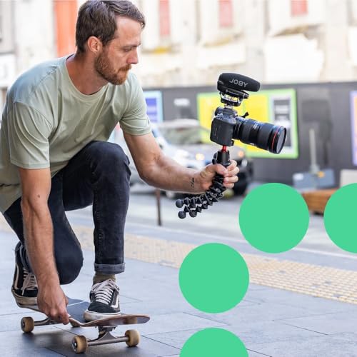 JOBY Wavo PRO 프로페셔널 온 카메라 방향 샷건 마이크, 내장 액티브 노이즈 감소 및 Rycote 쇼크 마운트, CSC, 미러리스, 캠코더, 블로깅, 영화 제작, 유튜버, 크리에이터 - style: Wavo PRO