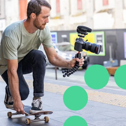 JOBY Wavo PRO 프로페셔널 온 카메라 방향 샷건 마이크, 내장 액티브 노이즈 감소 및 Rycote 쇼크 마운트, CSC, 미러리스, 캠코더, 블로깅, 영화 제작, 유튜버, 크리에이터 - style: Wavo PRO