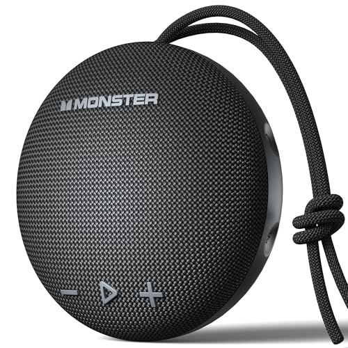 35W (피크) Monster 블루투스 스피커, IPX8 샤워 스피커 방수, 블루투스 5.4, 큰 HD 사운드와 견고한 베이스, 매우 긴 재생 시간, 가정, 해변 휴대용 무선 야외 스피커