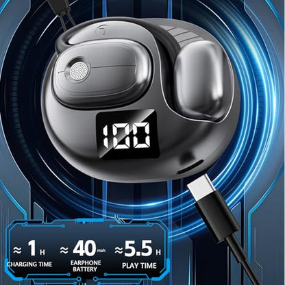 Outer Out of Over Ear Open Earbuds Wireless Bluetooth Outside The Ear for Ows Hanging Earphones 5.4 Bluetooth Outer Out of Open Ear Wireless Headphones AIR Bone Conduction Earbuds Over The Ear Buds - color: Orange