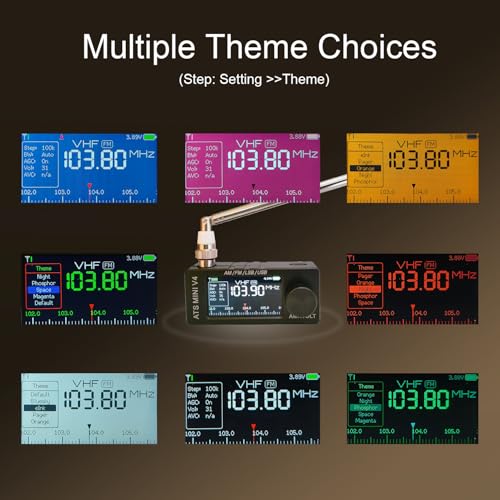 Upgraded ATS MINI V4B Radios with Exquisite Metal Shell, SI4732 Pocket Shortwave Radio, Portable AM/FM/LSB/USB Full Band Receiver, with Built-in Headphone Amplifier, Speaker and Hi-Z - style: Metal Shell Style