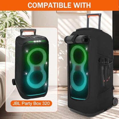 Speaker Carry Cover Travel Bag Compatible with JBL Party Box 320 | Portable Speaker Dust Case Fits for JBL Party Box 320 for Outdoor Travel - size: For JBL Partybox 320