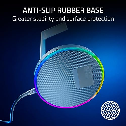Razer Base Station V2 Chroma Headphone Headset Stand Holder, Black | Chroma RGB Lighting, Taller Stand & Anti-slip Ledge, USB Charging Ports, Anti-Slip Rubber Base, 3.5mm Port + Built-in DAC - color: Classic Black, style: V2