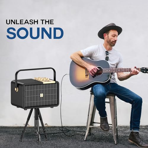 SUPNIU Wireless Voice Amplifier Professional Karaoke Machine with 2 UHF Microphones for Adults, 320W Peak Bluetooth Speaker PA System Treble & Bass for Home Party Wedding Outdoor Christmas Events L400 - color: Black