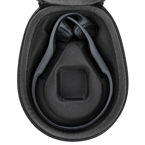 Hard Case Compatible with AfterShokz Trekz Air/Aeropex/Titanium Mini Open Ear Wireless Bone Conduction Headphones AS650 / AS800, EVA Storage Pouch for Charging Cable, Gray - color: Gray