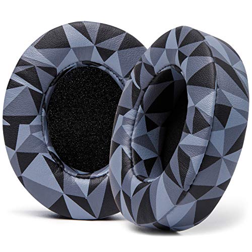 WC PadZ Studio 2 & 3 - Ear Pads for Beats Studio 2, 3 Wired & Wireless | Made by Wicked Cushions | Does NOT Fit Beats Solo (B0501, B0500). PU Leather, Enhanced Foam & Stronger Adhesive | Geo Grey - color: Geo Grey