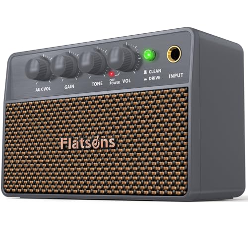 10W Mini Guitar Amp,Rechargeable Electric Guitar Amplifier | with Clean/Drive Channel,6H Working,3.5mm headphone jack for silent practice,Wireless Portable Amp for Practice & Traveling - color: Gray