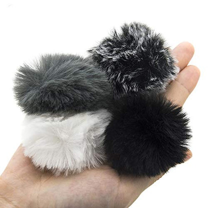 Lapel Mic Windscreen, Portable Audio Furry Wind Muff Outdoor Microphones Comfortable Soft Lavalier(Grey) - color: Grey