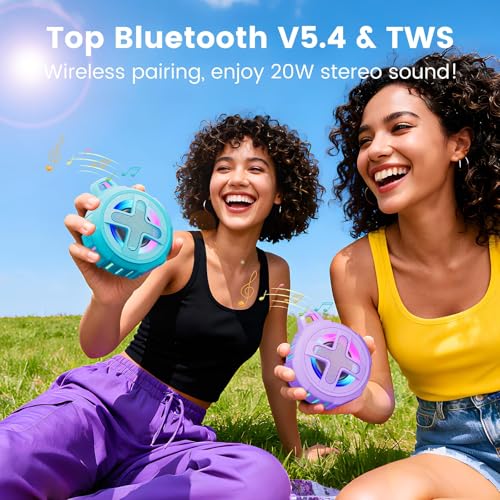 XLEADER X8(2 Gen) Upgraded, Bluetooth Shower Speaker, Certified IP67 Waterproof, 10W Pro Sound&Deep Bass, 24Hrs Playtime, Stocking Stuffers for Teens Men, White Elephant Gifts, Teal - color: B-Teal