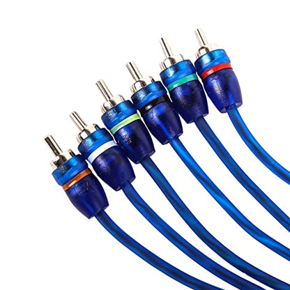 Skar Audio 17-Foot 6-Channel Twisted Pair RCA Interconnect Cable for Personal Computer- SKAR6CH-RCA17 - size: 6 Channel-17 ft