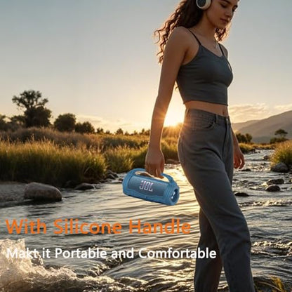Silicone Cover Case for JBL Flip 7 Portable Bluetooth Speaker - color: Blue