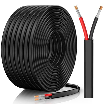 CONEPY 12게이지 와이어, 12 AWG 2 컨덕터 자동차 와이어, 12/2 케이블, 9.1m(30피트) | 무산소 주석 도금 구리 12 AWG 와이어, 자동차, 해양, 태양열, RV, 조명용 PVC 절연 유연한 12V 2 와이어 케이블 - size: 30피트, style: 12AWG
