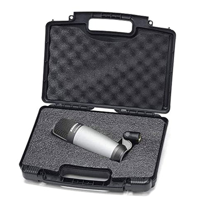 SAMSON C01 Studio Condenser Mic + Pop Filter + Mic Cable + Hook-&-Loop Cable Tie + Cleaning Cloth - Deluxe Microphone Bundle