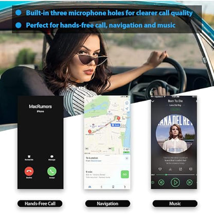 Bluetooth 5.3 Receiver, Bluetooth Audio Adapter for Speakers/Home Stereo, Low Latency, Noise Cancellation, 15-Hour Battery Life with AUX 3.5mm/RCA, Wireless Bluetooth Adapter for Old Receiver