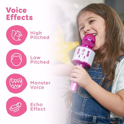 Move2Play, Kids Karaoke Microphone | Includes Pre-Loaded Songs & Bluetooth | Kids Birthday Party Gift | Toy for All Ages 2, 3, 4, 5, 6+ Year Old Girls, Boys & Toddlers - color: Purple