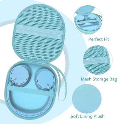 Headphone Headset Case Compatible with BERIBES/JLab JBuds Lux ANC/KVIDIO/JBL/Sony/Soundcore by Anker Wireless On-Ear Headphones, Green - color: Mint Green