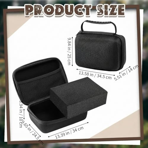 Relaxweex Hard Case with Foam, 13.5 X 9.8 X 5.5 Inch, Black | EVA Waterproof Shockproof Case, Customizable Foam for Camera Electronics Instruments, Digital Products, with Knife - color: Black, size: 13.5 x 9.8 x 5.5 inch
