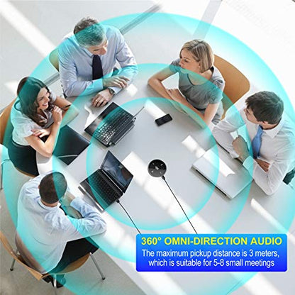 Upgrated USB Conference Microphone with Speaker,Laptop Omnidirectional Computer Mic with Touch-Sensor to Mute/Volume,for Zoom Meetings,Skype,VoIP Call,Interview,Christmas Stocking Stuffers Surprise