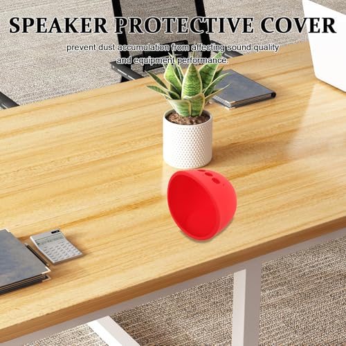 DOITOOL Silicone Echo Speaker Cover: Smart Speaker Protective Case Waterproof & Dustproof - Silicone Protector Portable Compatible for Amazon - color: Red