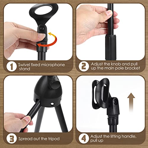 Xuhal 2 Pack Microphone Tripod Stand,Mic Clip - style: Mic Clip