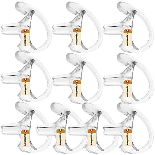 Lsgoodcare Replacement Ear Mold Earbuds Clear, Soft Silicone Insert Earmold Ear Bud Left Ear piece Large Size for 2 Way Radio Acoustic Coil Tube, Walkie Talkie Earmould 5 Pairs - color: clear-l, size: large