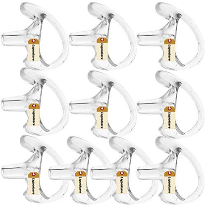 Lsgoodcare Replacement Ear Mold Earbuds Clear, Soft Silicone Insert Earmold Ear Bud Left Ear piece Large Size for 2 Way Radio Acoustic Coil Tube, Walkie Talkie Earmould 5 Pairs - color: clear-l, size: large