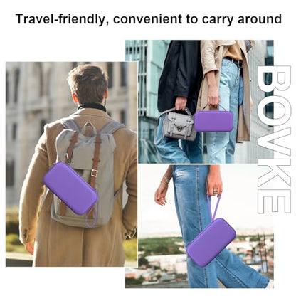 BOVKE Hard Travel Speaker Case for Bose New SoundLink Flex Speaker (2nd Gen) / Bose SoundLink Flex Bluetooth Portable Speaker, Extra Mesh Pocket for Bose Speaker Charger, Charging Cables, Lilac Purple - color: Chilled Lilac