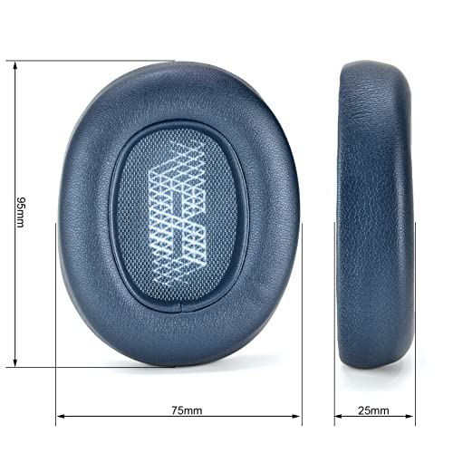 Defean Earpads for JBL E65/Live 650BTNC/660NC Headphones (Blue) | Also for JBL E65/ Duet NC/Live 660/770 /780BTNC,Replacement Ear Cushions with Softer Leather, Noise Isolation Foam - color: Blue