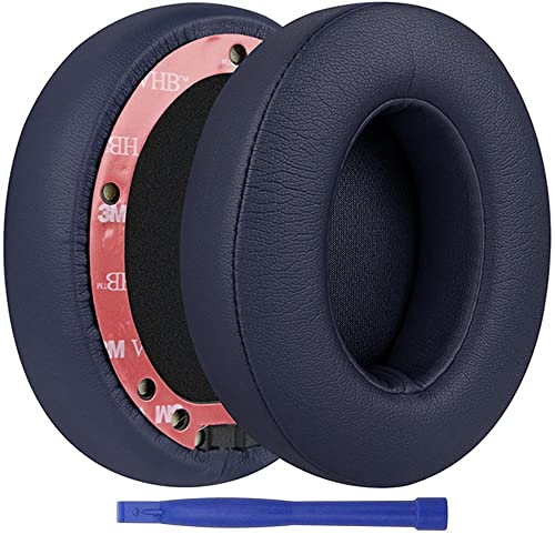 Beats Studio 3 Ear Pads, BUTIAO Replacement Protein Leather Earpads Memory Foam Ear Cushion Cups Repair Parts for Beats Studio 3 Studio 2 Wireless Wired Headphones (Navy) - color: DarkBlue