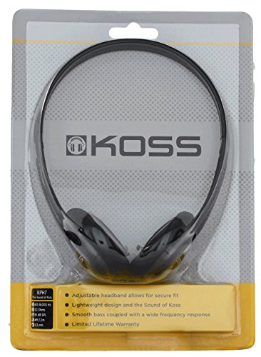 Koss KPH7 Lightweight Portable Headphone, Black (Pack of 6) - size: One Size (Pack of 6)