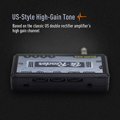 SONICAKE Guitar Headphone Amp, Mini Guitar Amplifier Plug-in USB Chargable Portable US Style High Gain Tone with Delay Carry-On Pocket Bedroom Effects for Electric Guitar - color: Bi Reactor Delay Effect