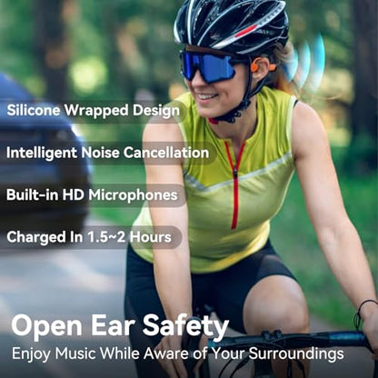 Bone Conduction Headphones Swimming-IPX8 Waterproof Open-Ear Swimming Headphones,Bone Conduction Bluetooth 5.4 Wireless Earphones for Workouts and Running,Built-in Mic & 32GB MP3 Player - color: Orange