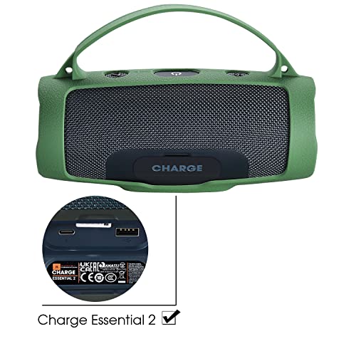 Silicone Case Cover Compatible with JBL Charge Essential 2 Speaker,Compatible with JBL Charge 4 Speaker (Green) - color: Green
