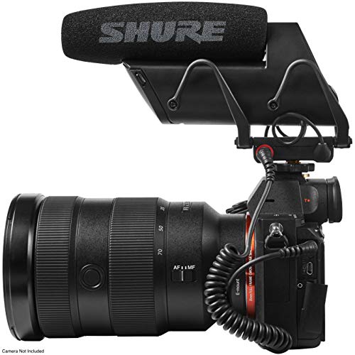 Shure VP83F LensHopper Camera-Mounted Condenser Shotgun Microphone with Integrated Digital Flash Recording - Windscreen, Superior RF Immunity, Backlit LCD, 5-Position Joystick, Rycote Lyre Shock Mount - style: Integrated Flash