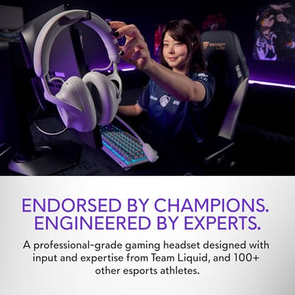 Alienware Pro Wireless Gaming Headset, ANC | 2.4GHz Connection, 50mm Drivers, Hi-Res Audio, Lunar Light, Gaming Ready - color: Lunar Light