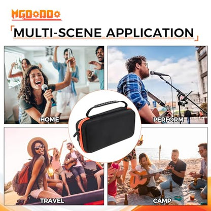 Wireless Microphone Case Compatible with Wireless 2 Microphone System,Handheld Dual Mic Case with EVA Hard Shell,Portable Mic Storage Bag for Singing or Karaoke