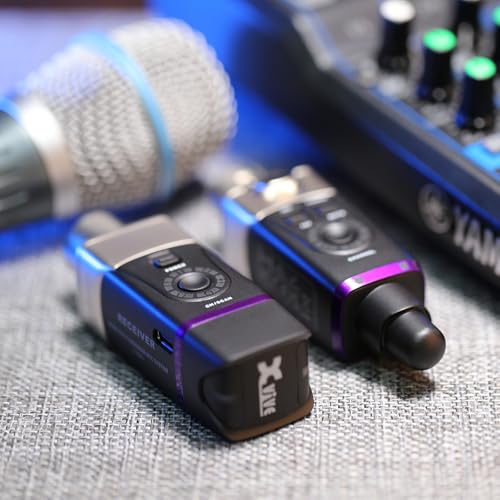Xvive U35C Wireless Microphone System 5.8GHz Wireless XLR Transmitter and Receiver for Condenser Microphone, Audio Mixer, PA System, Channel Scan Mode - color: U35C